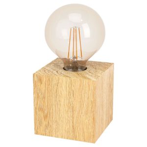 Tischleuchte Holz braun