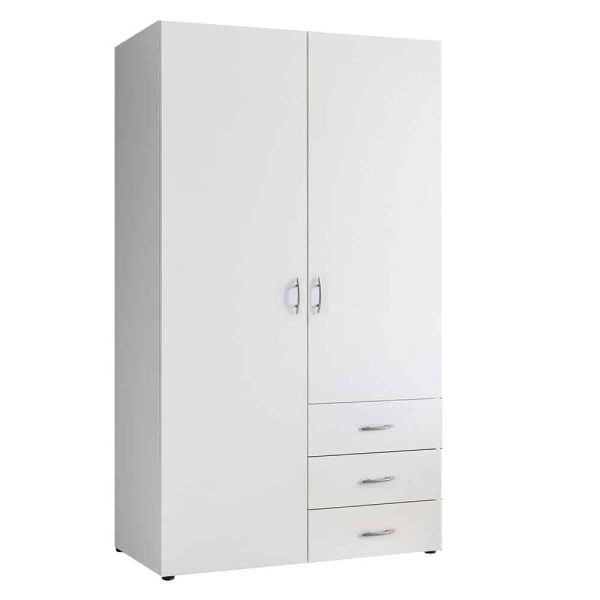 Kleiderschrank Hanko Melamin weiß