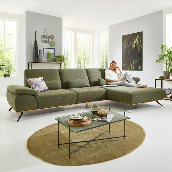 Polstergarnitur moos Stoff