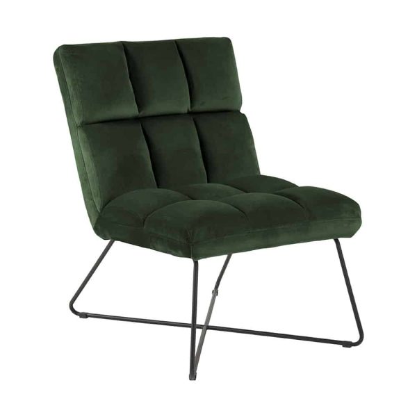 Loungestuhl Aabid Bezug VIC Stoff waldgrün