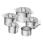 Kochtopfset True Flow 5-teilig Edelstahl 18/10 poliert
