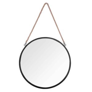 Metallspiegel Nina schwarz Durchmesser ca. 40 cm