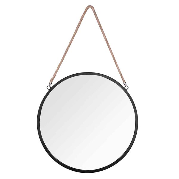 Metallspiegel Nina schwarz Durchmesser ca. 40 cm
