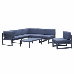 Loungegruppe Polyester graphit