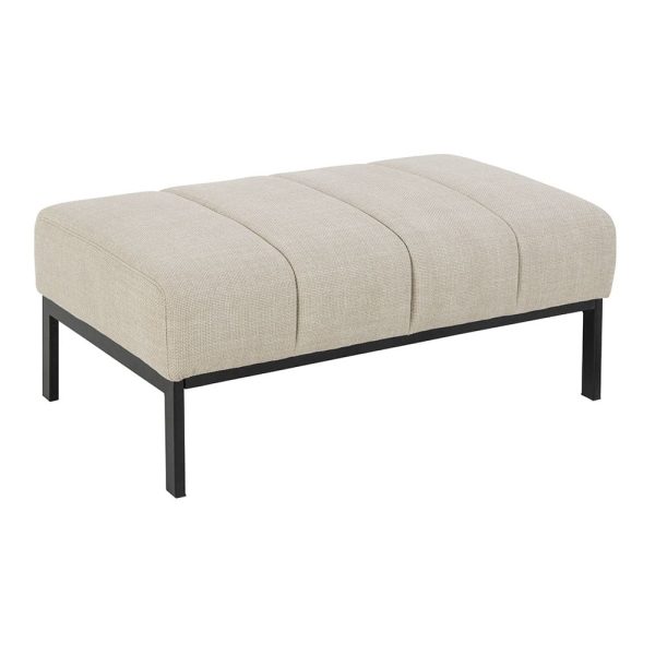 Hocker Camdyn Bezug Basel Stoff beige