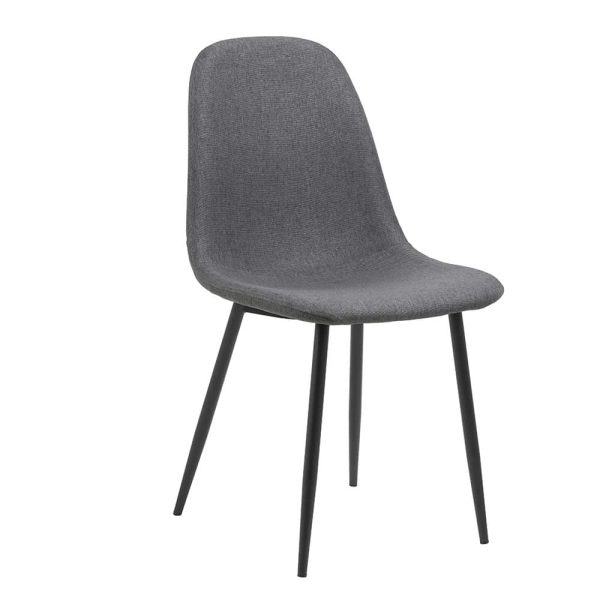 Esszimmerstuhl Corvin Bezug Nesia Stoff dunkelgrau