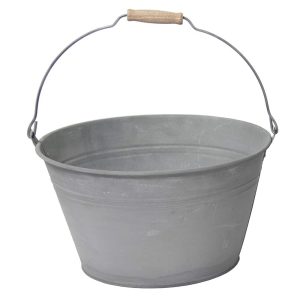 Zinkeimer Griff Silber