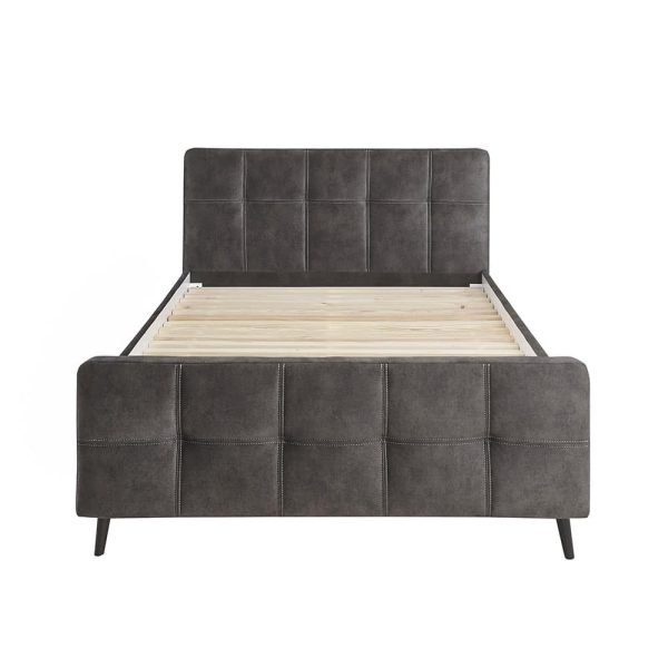 Polsterbett Boreno Stoff Salvador 04 espresso Breite 140 cm